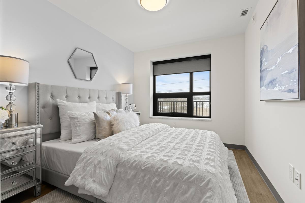 Master bedroom in 55+ apartment for lease Niagara Region
